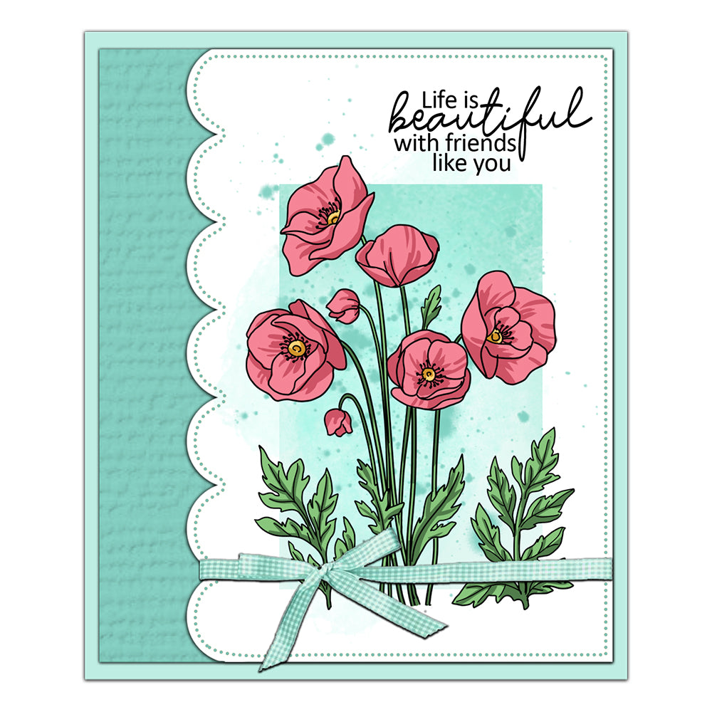 Beautiful Blooming Flowers Floral Clear Stamp YX1323-S