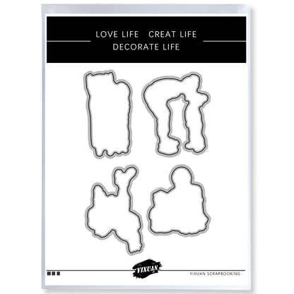 Love Mother Daughter Mother's Day Gifts Cutting Dies And Stamp Set YX1228-S+D