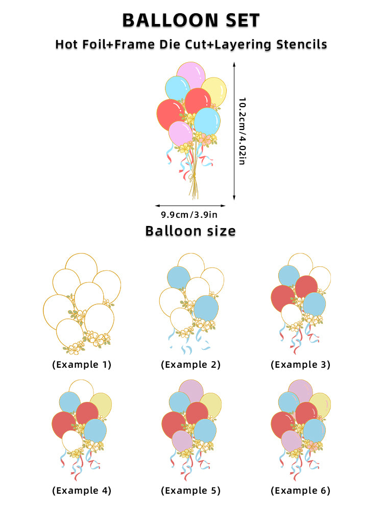 Happy Birthday Decor Balloons Hot Foil Plate YX1320-H