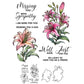 Spring Blooming Flowers Lily Cutting Dies And Stamp Set YX1205-S+D