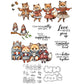 Squirrel Family Cutting Dies And Stamp Set YX1476-S+D
