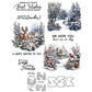 Beautiful Winter Snow Scenery Cutting Dies And Stamp Set YX1582-S+D