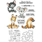 Adorable Cartoon Little Animals Cutting Dies And Stamp Set YX1316-S+D