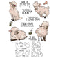 Cute Cartoon Strong Goat Cutting Dies And Stamp Set YX1304-S+D