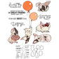 Lovely Kawaii Pet Dogs Holding Balloons Cutting Dies And Stamp Set YX1299-S+D