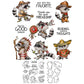 Kawaii Cartoon Tribe Musician Raccoon Cutting Dies And Stamp Set YX1280-S+D