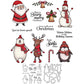 Santa Claus and Animals Cutting Dies And Stamp Set YX1550-S+D