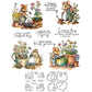 Cute Mouse Planting Flowers Garden Cutting Dies And Stamp Set YX1417-S+D