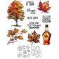 Maple Trees and Leaves Cutting Dies And Stamp Set YX1485-S+D