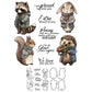 Adorable Cartoon Animals In Coats Cutting Dies And Stamp Set YX1309-S+D