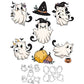2023 Halloween Cute Little Ghost Cutting Dies And Stamp Set YX1425-S+D