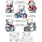 Winter and Brown Bear Cutting Dies And Stamp Set YX1545-S+D