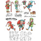 Strange Realistic Elves Cutting Dies And Stamp Set YX1552-S+D