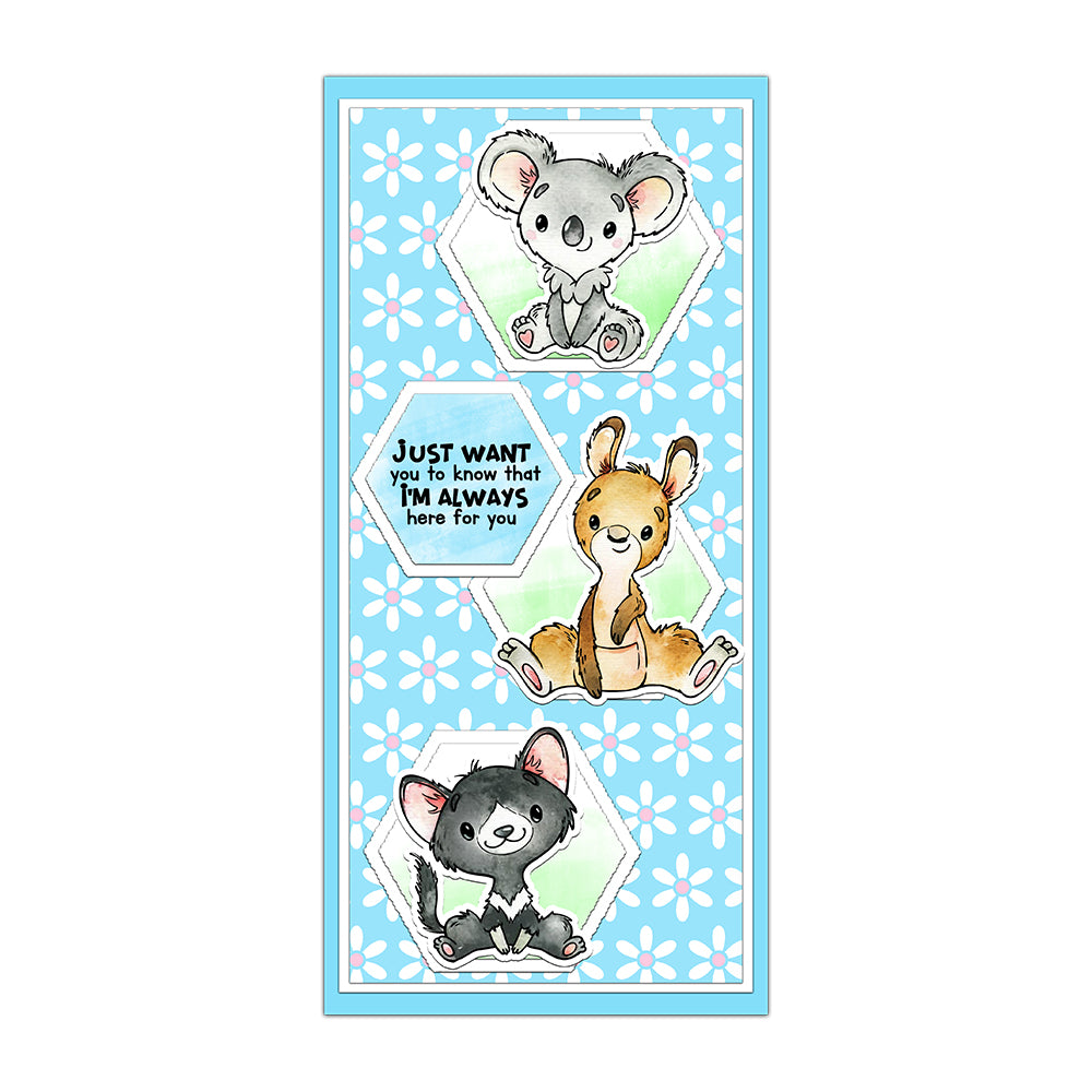 Adorable Cartoon Little Animals Cutting Dies And Stamp Set YX1316-S+D