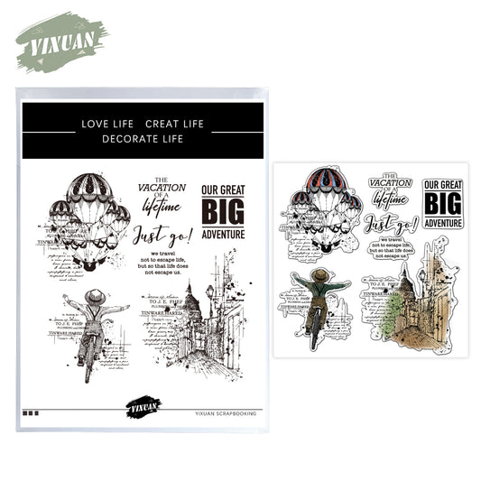 Have a Great Big Adventure World Tour Cutting Dies And Stamp Set YX936-S+D