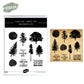 Forest Pine And Leaves Cutting Dies And Stamp Set YX488-S+D