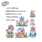 Colorful Easter Eggs Gnome Clear Stamp YX1005-S