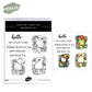 Spring Cute Cartoon Birds In Leaves Cutting Dies And Stamp Set YX1097-S+D