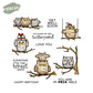 Christmas Series Cute Cartoon Owls Clear Stamp YX590-S
