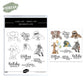 Cute Nature Forest Animals Zoo Cutting Dies And Stamp Set YX542-S+D