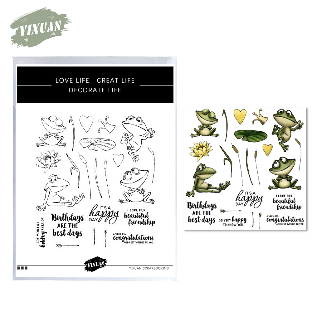 Carttoon Funny Frogs Prince Cutting Dies And Stamp Set YX544-S+D