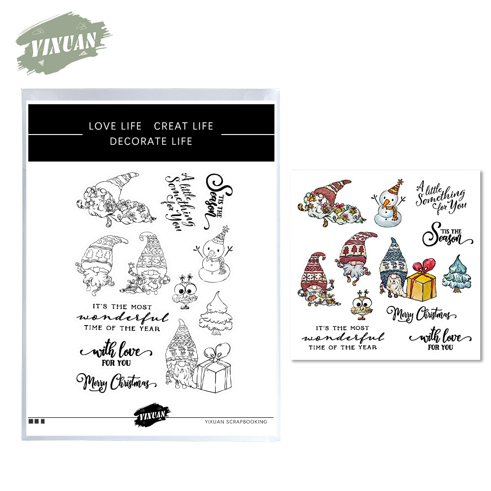 2023 Christmas Gnome In Sweater Cutting Dies And Stamp Set YX659-S+D