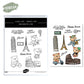 Cute Raccoon Travels Around The World Cutting Dies And Stamp Set YX490-S+D