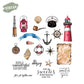Sea Navigation Musts Anchor Lighthouse Large Clear Stamp YX652-S