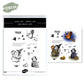 Funny Fatty Cats Witch Ghost Halloween Cutting Dies And Stamp Set YX032-S+D