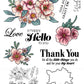 Spring Blooming Flowers Cutting Dies And Stamp Set YX371-S+D