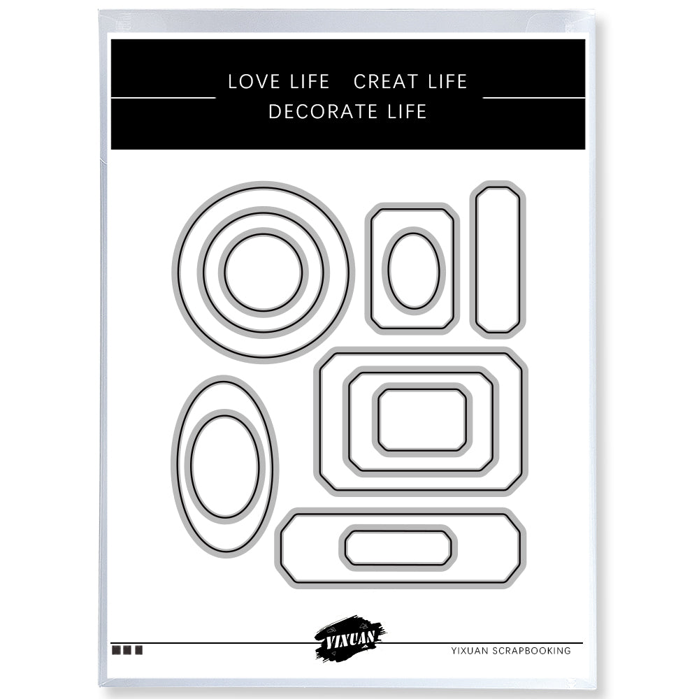 Universal Geometric Cutting Dies And Stamp Set YX751-S+D