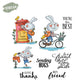 Cute Post Rabbits And Post Box Clear Stamp YX541-S