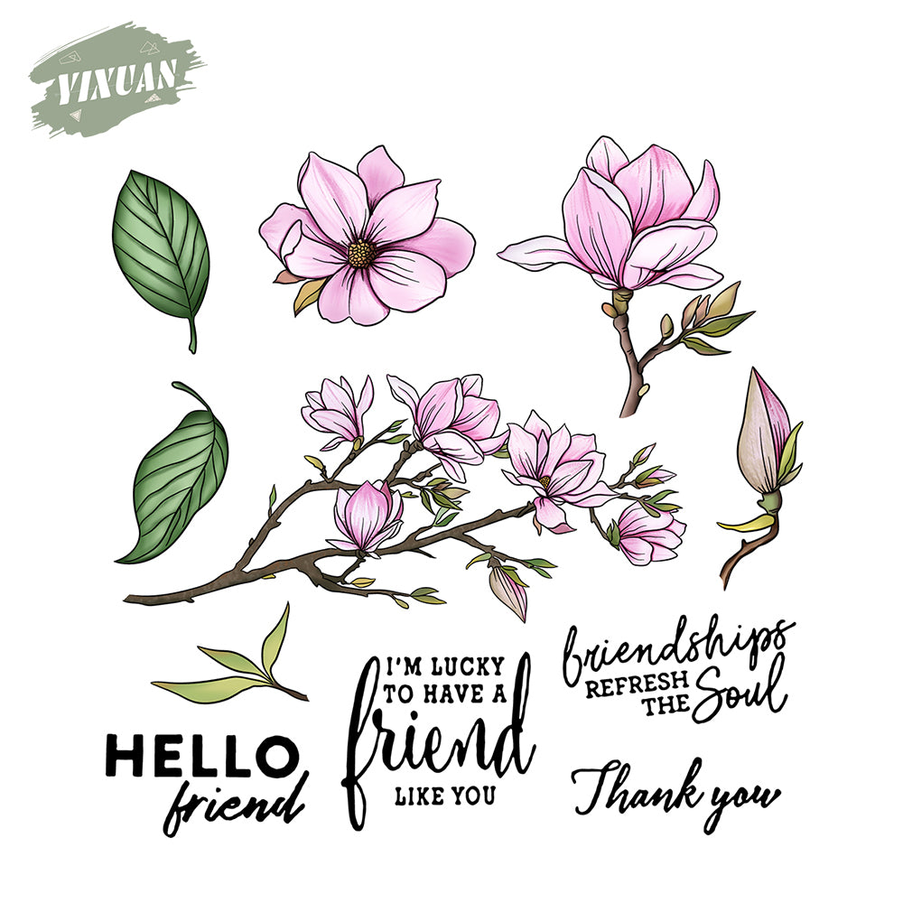 Blooming Magnolia Mother's Day Flowers Clear Stamp YX514-S