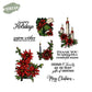 Winter Christmas Jingle Bells Candles Clear Stamp YX657-S