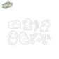 Cute Little Lamb Sheep Cutting Dies And Stamp Set YX973-S+D
