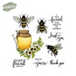 Busy Working Bees And Honey Clear Stamp YX583-S