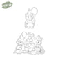 Happy Birthday To Animals Cute Kitty And Rabbits Cutting Dies Set YX1095-D