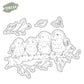 Spring Series Birds Stand On Branches Cutting Dies And Stamp Set YX1098-S+D