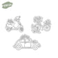 Spring Flowers And Cars Bicycle Motorcycle Cutting Dies And Stamp Set YX1084-S+D