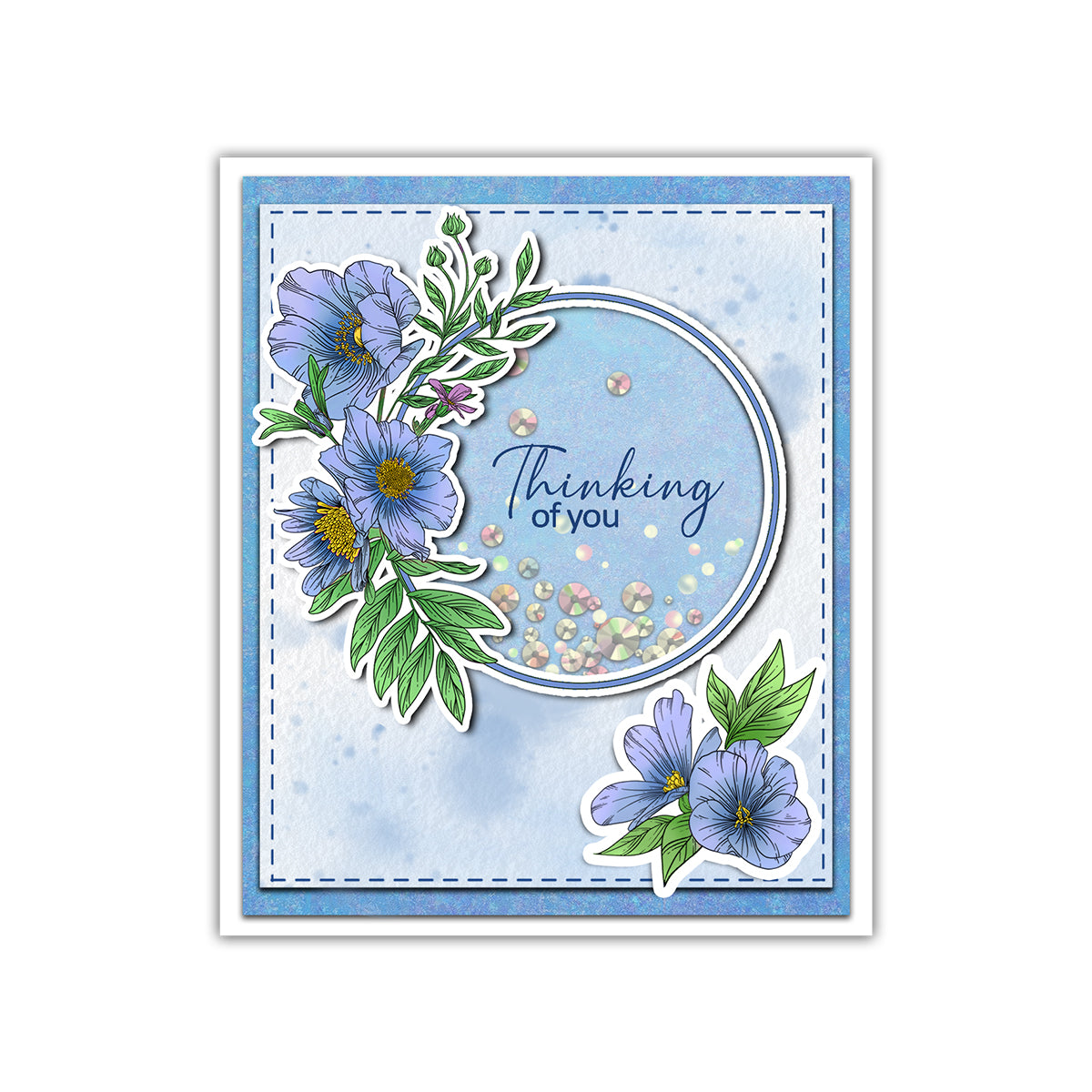 Spring Floral Blooming Flowers Cutting Dies And Stamp Set YX1153-S+D