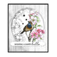 Spring Peach Flowers And Sparrow Bird Cutting Dies And Stamp Set YX1197-S+D