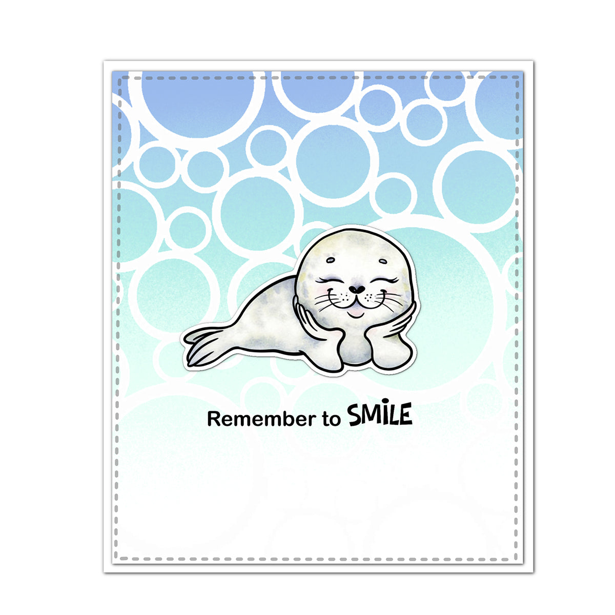 Cute Cartoon Dolphin And Sea Lion Cutting Dies And Stamp Set YX1185-S+D