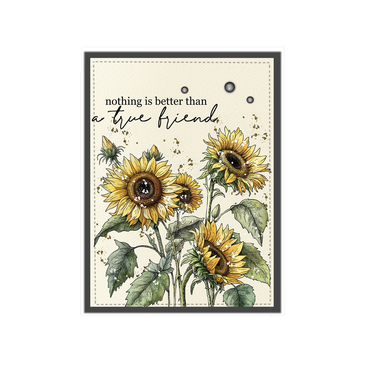 Spring Series Blooming Sunflowers Sunshine Cutting Dies And Stamp Set YX1183-S+D