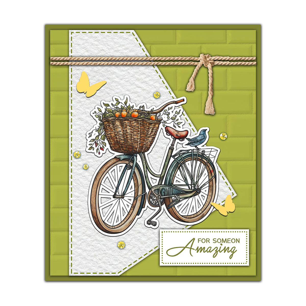 Spring Day Bicycle And Sweet Oranges Clear Stamp YX1204-S