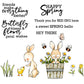 Kawaii Easter Rabbits And Chickens Spring Floral Cutting Dies Set YX896-D