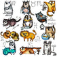 Cute Funny 12 Constellation Cat Cutting Dies And Stamp Set YX960-YX971