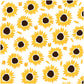 2PCs Bloomed Sunflowers Background Stencil For Decor YX843