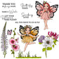 Spring Flowers Floral Girl Butterfly Fairy Cutting Dies And Stamp Set YX1130-S+D