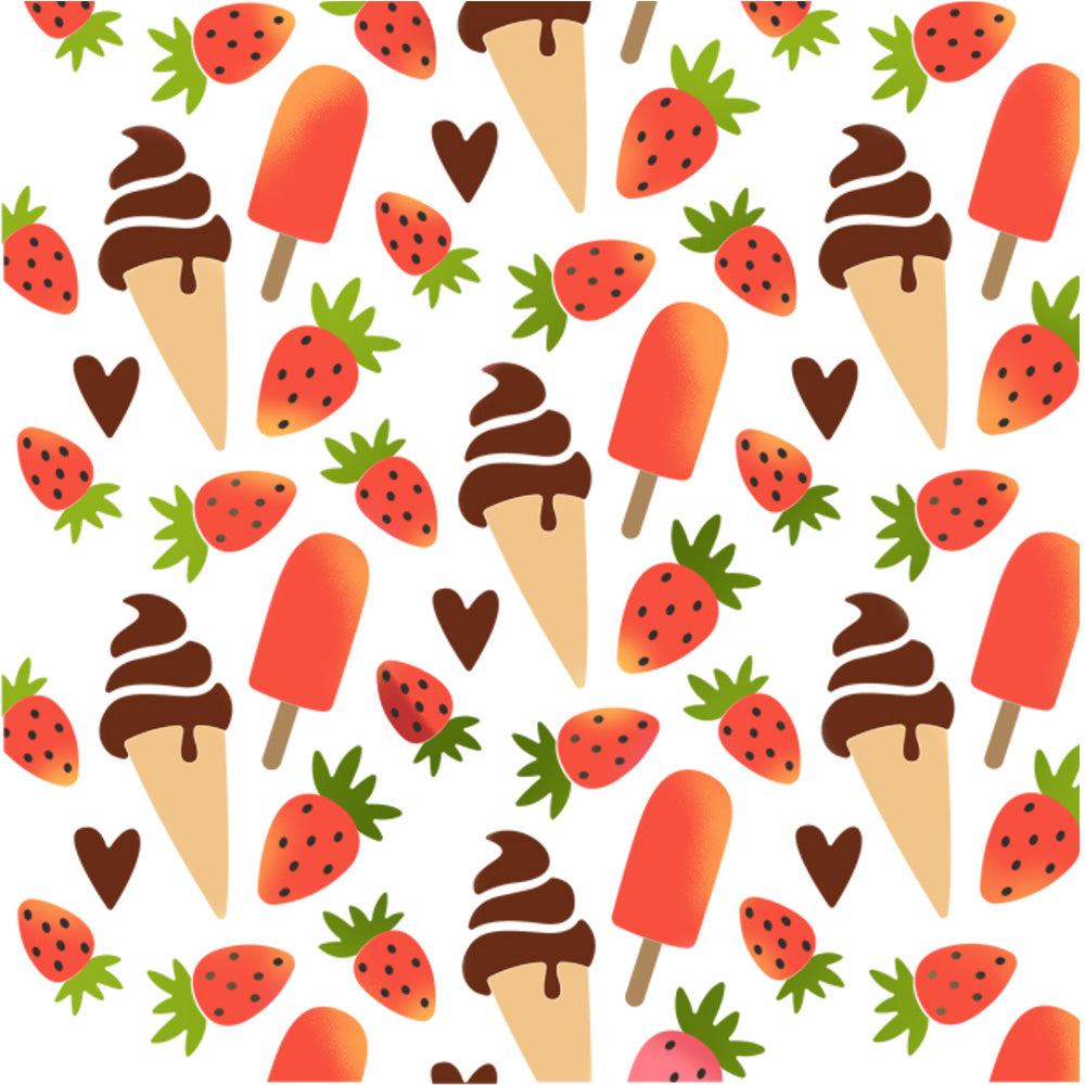 3pcs Sweet Strawberry And Ice-creams Plastic Stencils For Decor Scrapbooking Cards Background 20220817-115