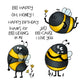 Cute Cartoon Bees Cutting Dies And Stamp Set YX1139-S+D
